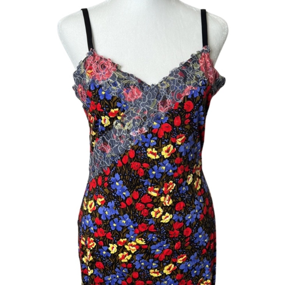 ❤️ Vintage Mariella Burani Per AMULETI Floral Tank Dress - Picture 6 of 15